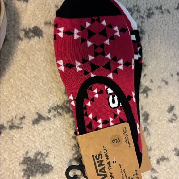 Vans Red and White Santa Slip-On Sneakers - Picture 4 of 4